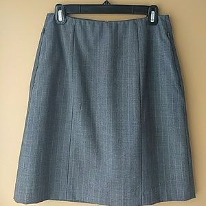 DKNY Essentials Gray Pinstripe Skirt